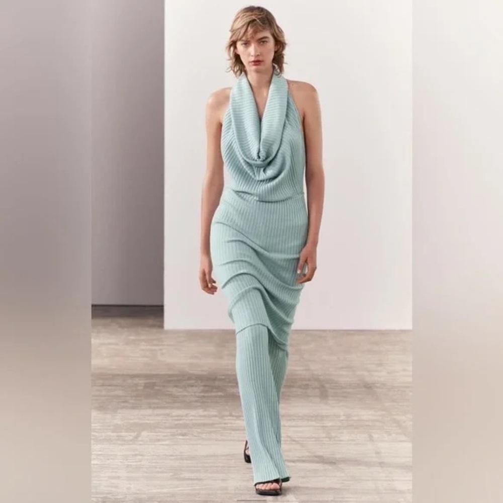 Zara Soft Blue Ribbed set s|m